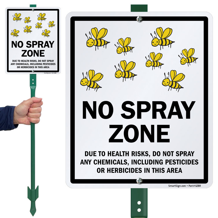 SmartSign No Spray Zone Do Not Spray Any Chemicals, Including